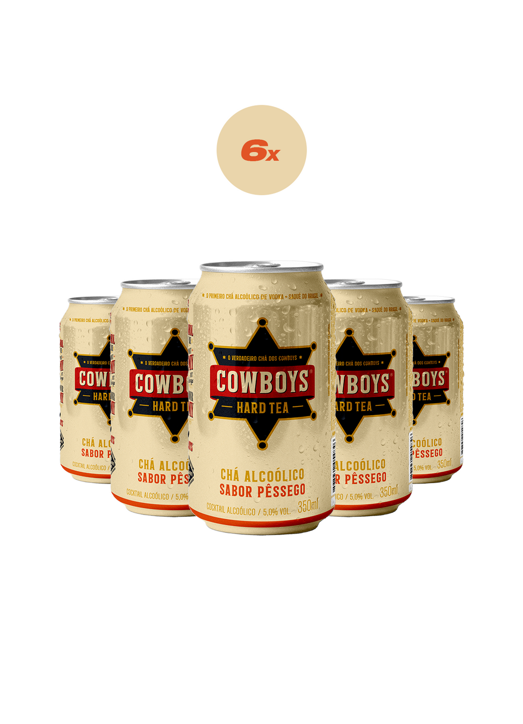 CHÁ ALCOÓLICO PÊSSEGO COWBOY 6X350ML - ME