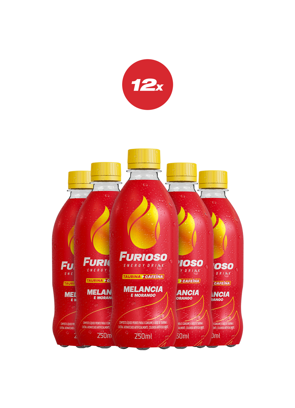 Pack 12 Furioso Melancia e Morango 250ml