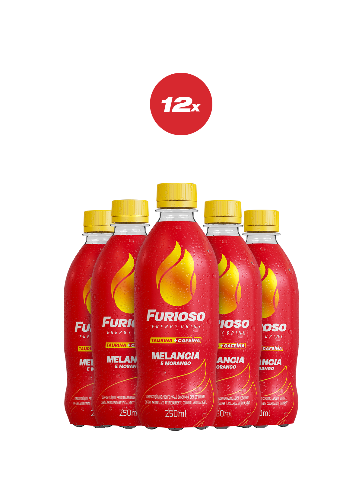 Pack 12 Furioso Melancia e Morango 250ml