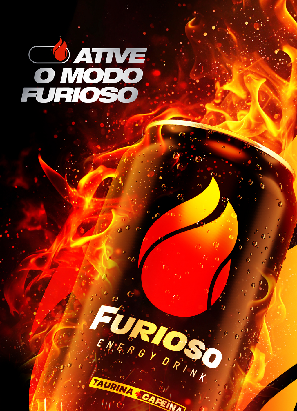 Pack 6 Furioso Tangerina e Limão Sem Açúcar 473ml