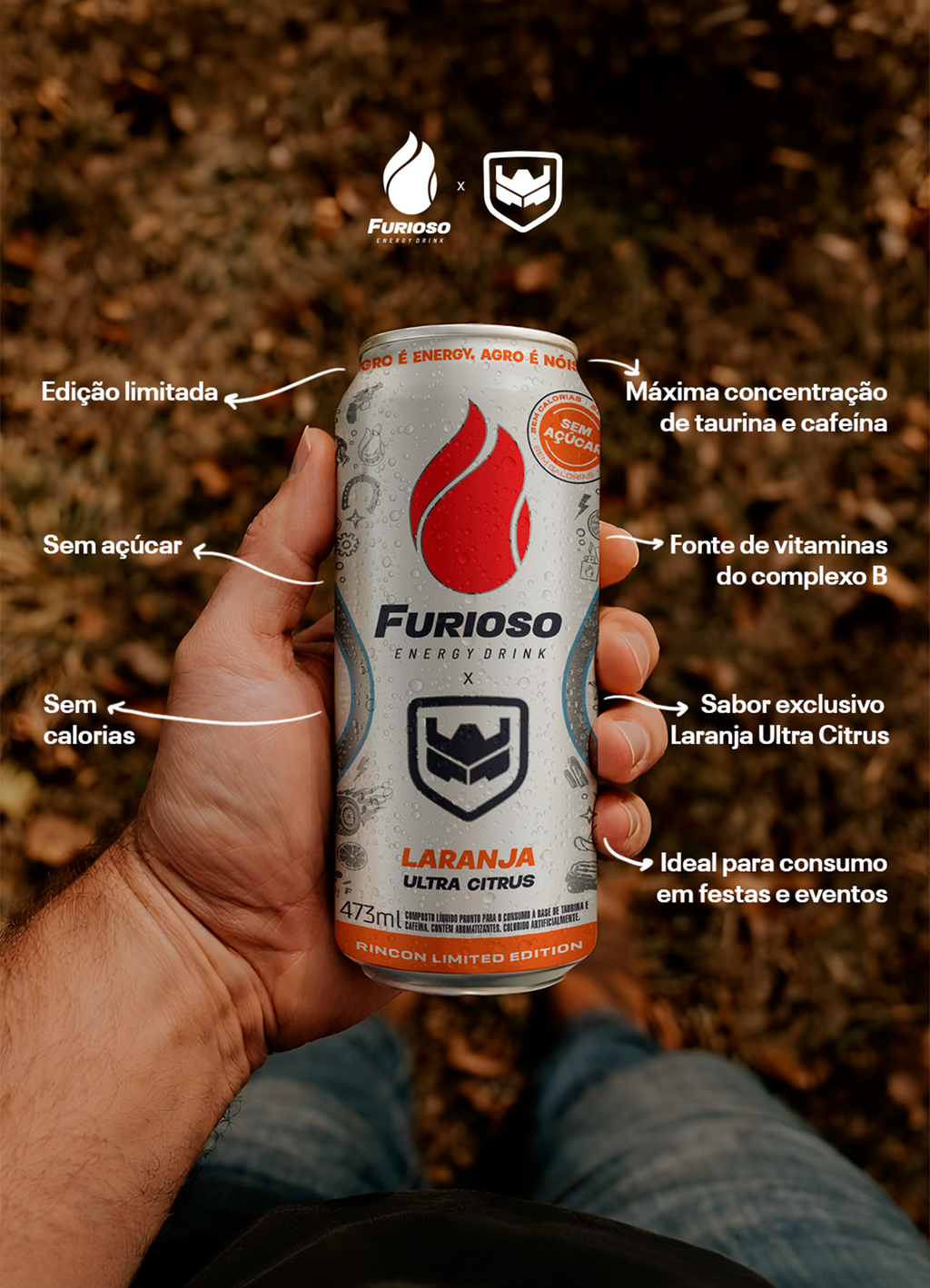 FURIOSO LARANJA ULTRA CITRUS ZERO 6X473ML - ME