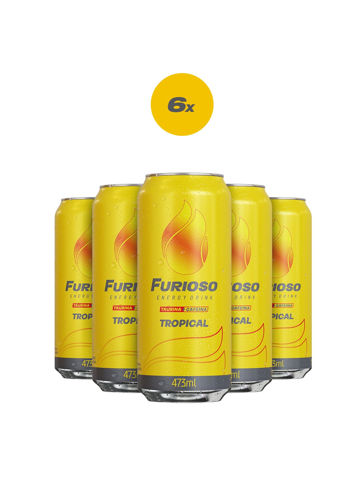Pack 6 Furioso Tropical 473ml