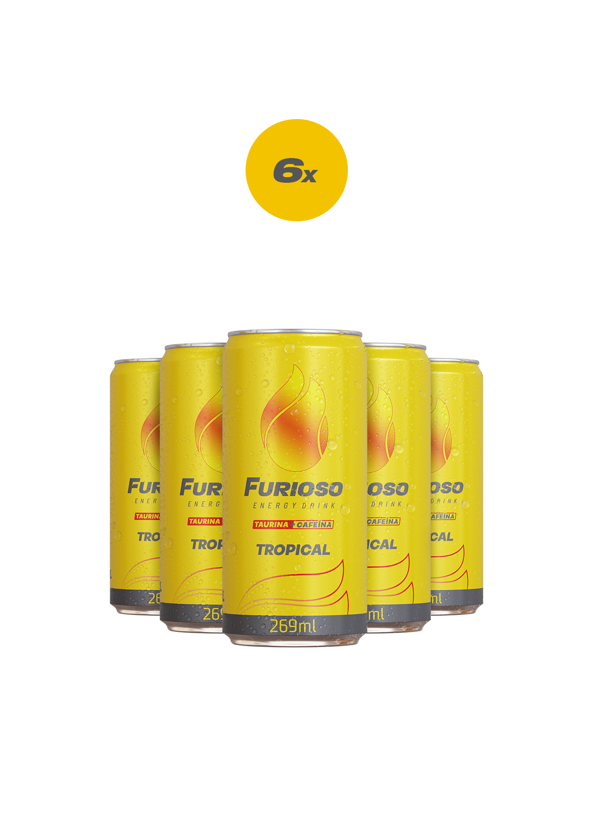 Pack 6 Furioso Tropical 269ml
